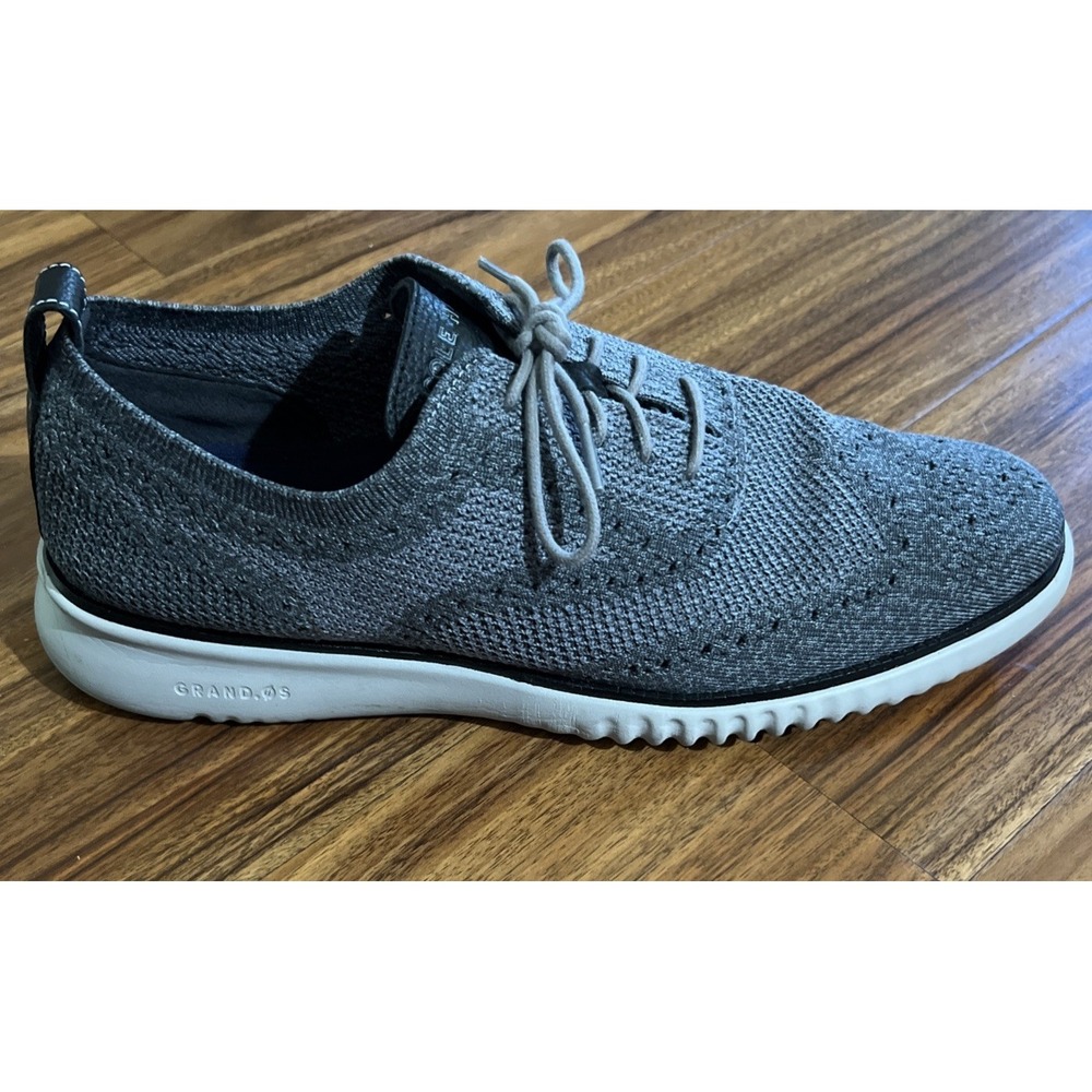 Cole Haan 2.ZeroGrand Men's Size 11M Gray Knit Wingtip Oxford Shoes (C27565)
